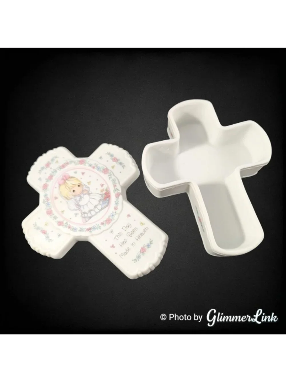 Vintage Precious Moments Cross Trinket Box This Day Has Been Made in Heaven